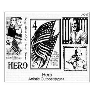 Artistic Outpost Cling Stamps 9In.X7in. Hero*