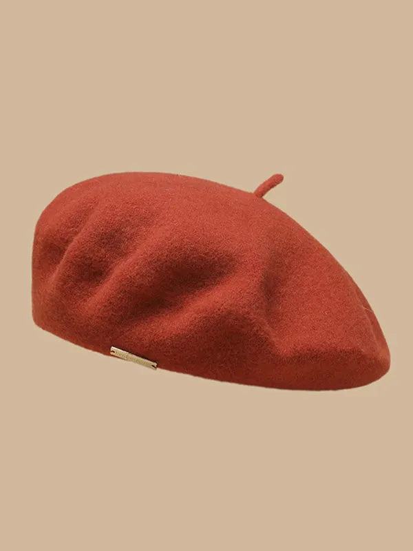 Artistic Retro Solid Color Beret Hats&Caps