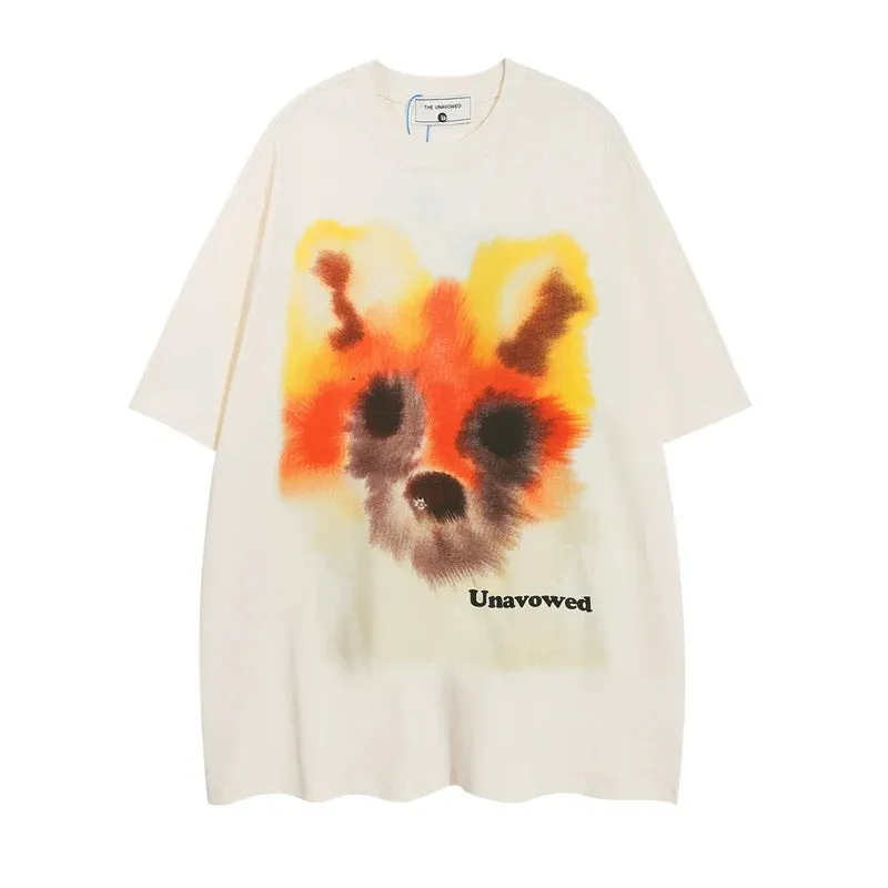 Artistic Streetwear Statement Cotton Top