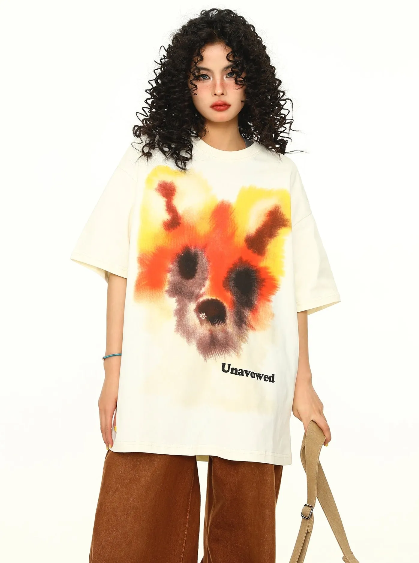 Artistic Streetwear Statement Cotton Top