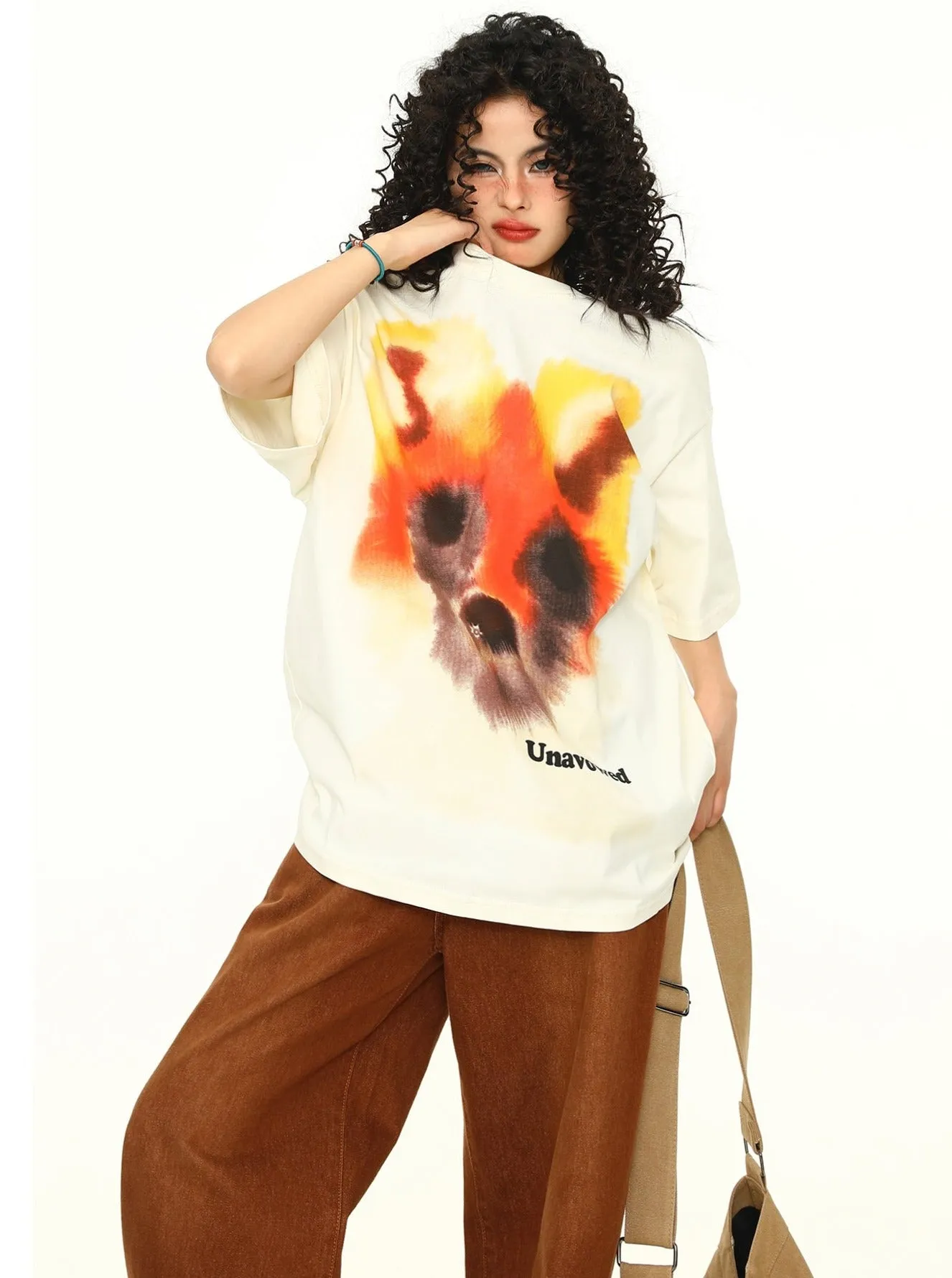 Artistic Streetwear Statement Cotton Top