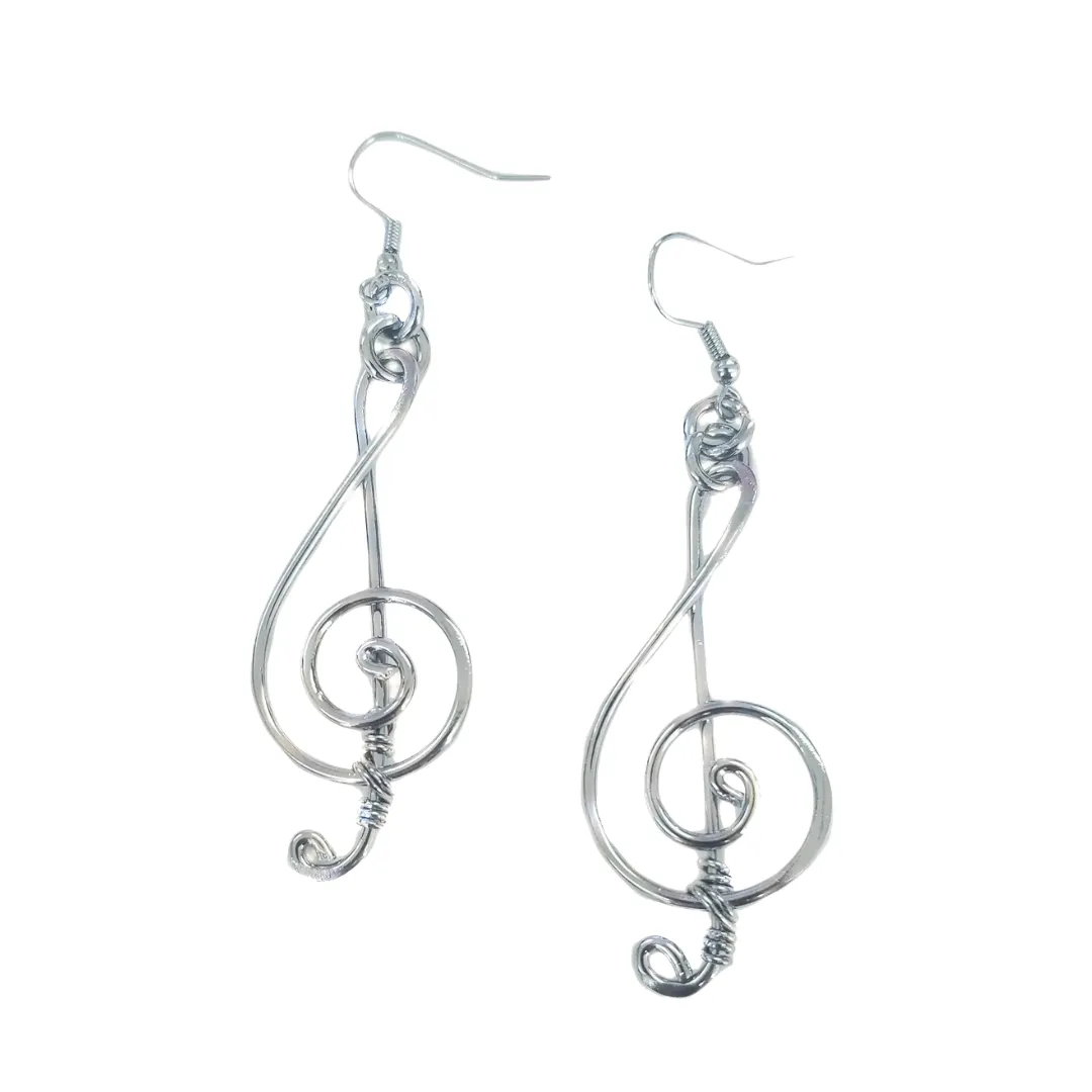 Artistic Wire Gunmetal Earrings IV