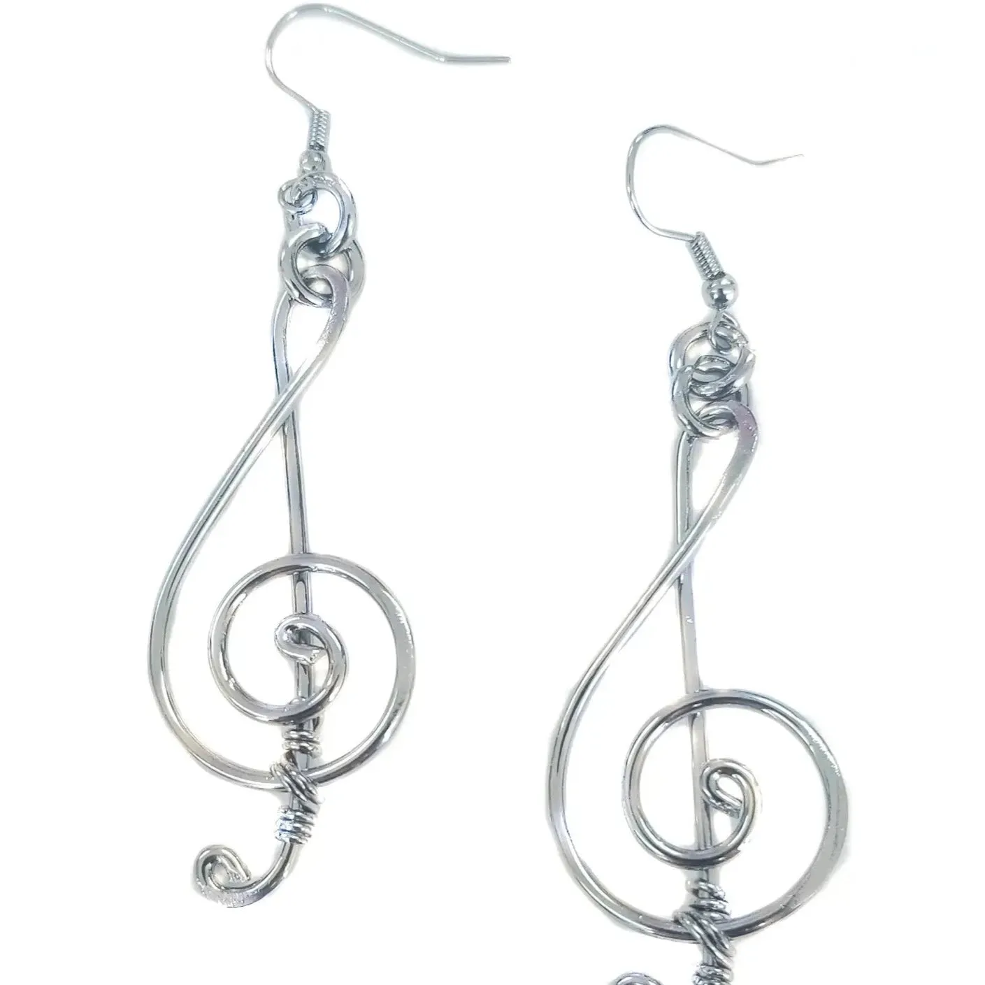 Artistic Wire Gunmetal Earrings IV