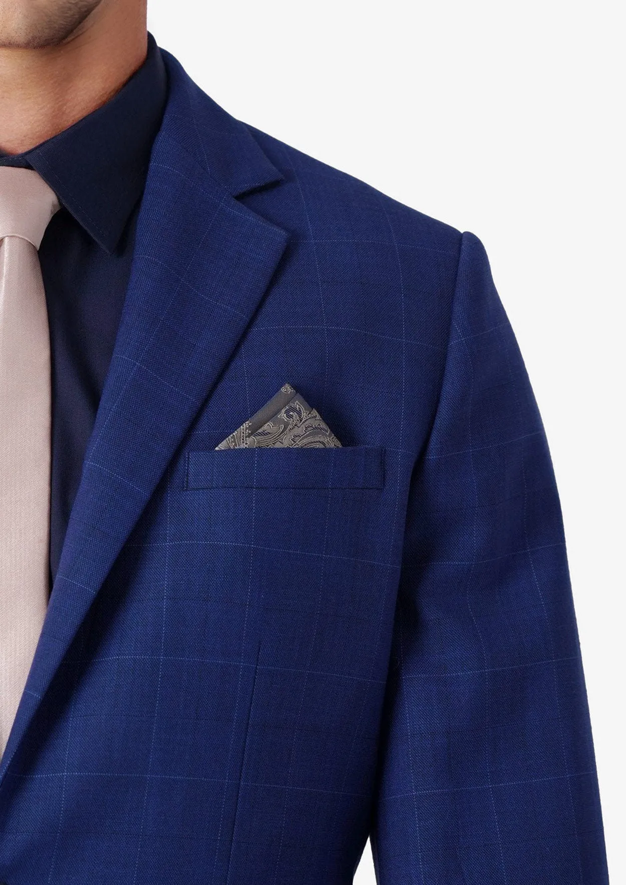 Astor Regal Blue Windowpane Suit