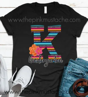 Back To School Tees /Aztec Tribal Western Designs / Pre-K, Kindergarten - 8th Grade/ Bella Canvas Tees