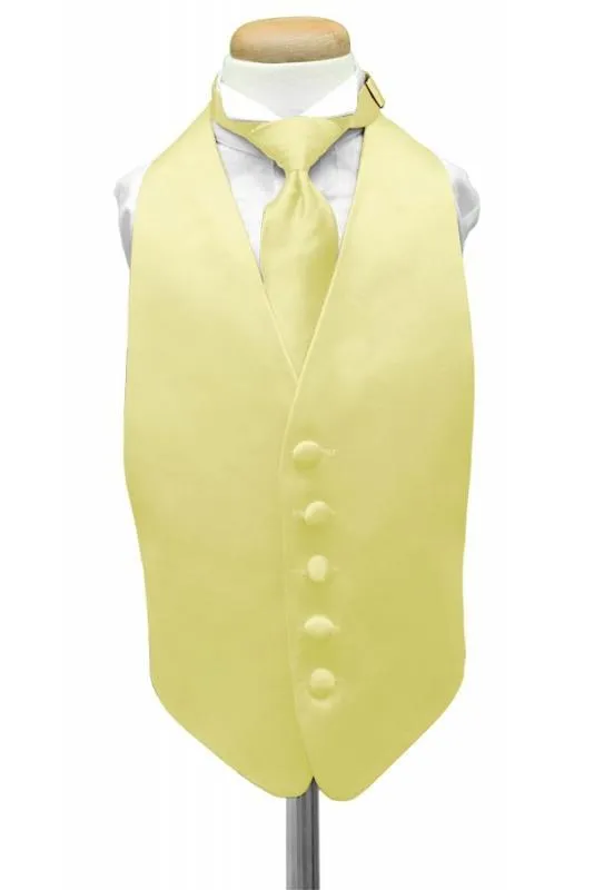 Banana Luxury Satin Kids Tuxedo Vest