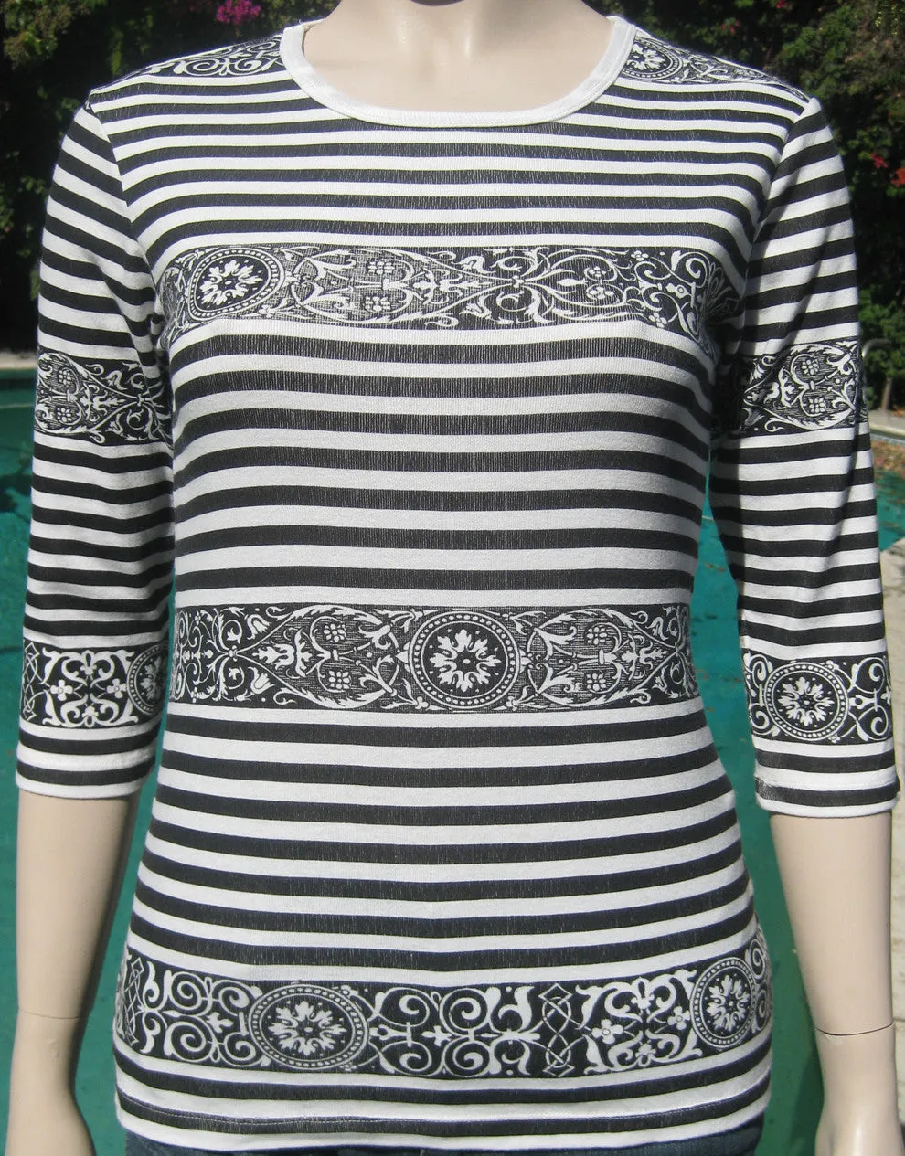 Baroque Stripes - Black/White