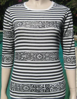 Baroque Stripes - Black/White