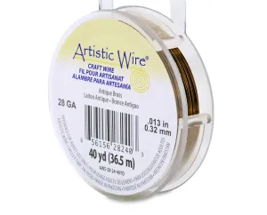 Beadalon, Artistic Wire, 28 Gauge- Antique Brass Color, 15 yd