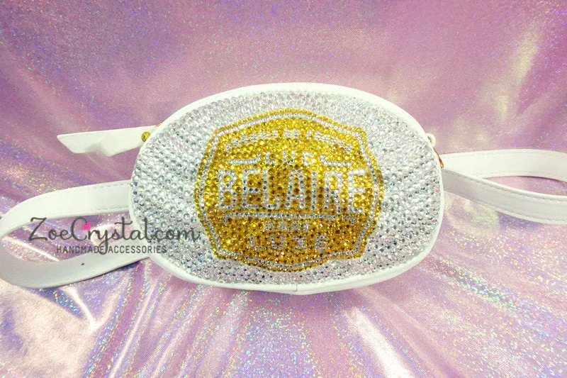 BELT BAG in Swarovski Rhinestones BLING with Your Favorite Logo- Nba Nfl  Mlb : Fanny Pack, Waist Bag, Hip Bag, Travel Pouch, Hands Free Bag