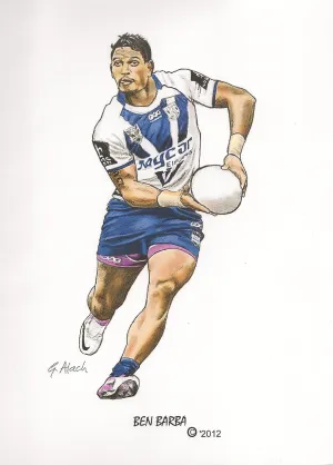 Ben Barba, GregsArt A4 Print