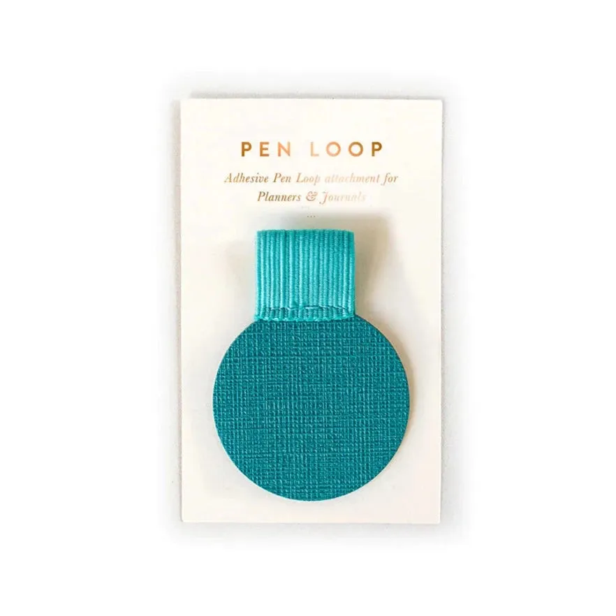 Bespoke Letterpress Pen Holder Loop - Sky Blue