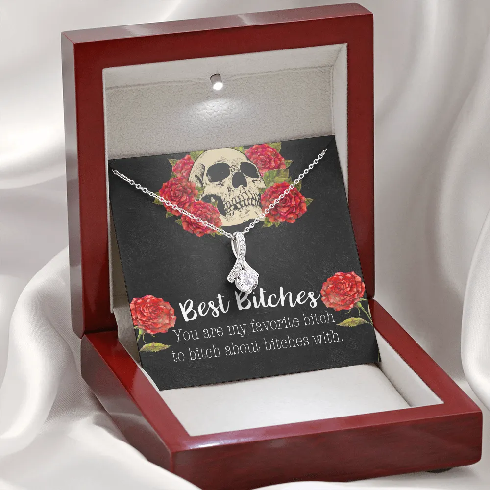 Best Bitches Skull Alluring Beauty Necklace