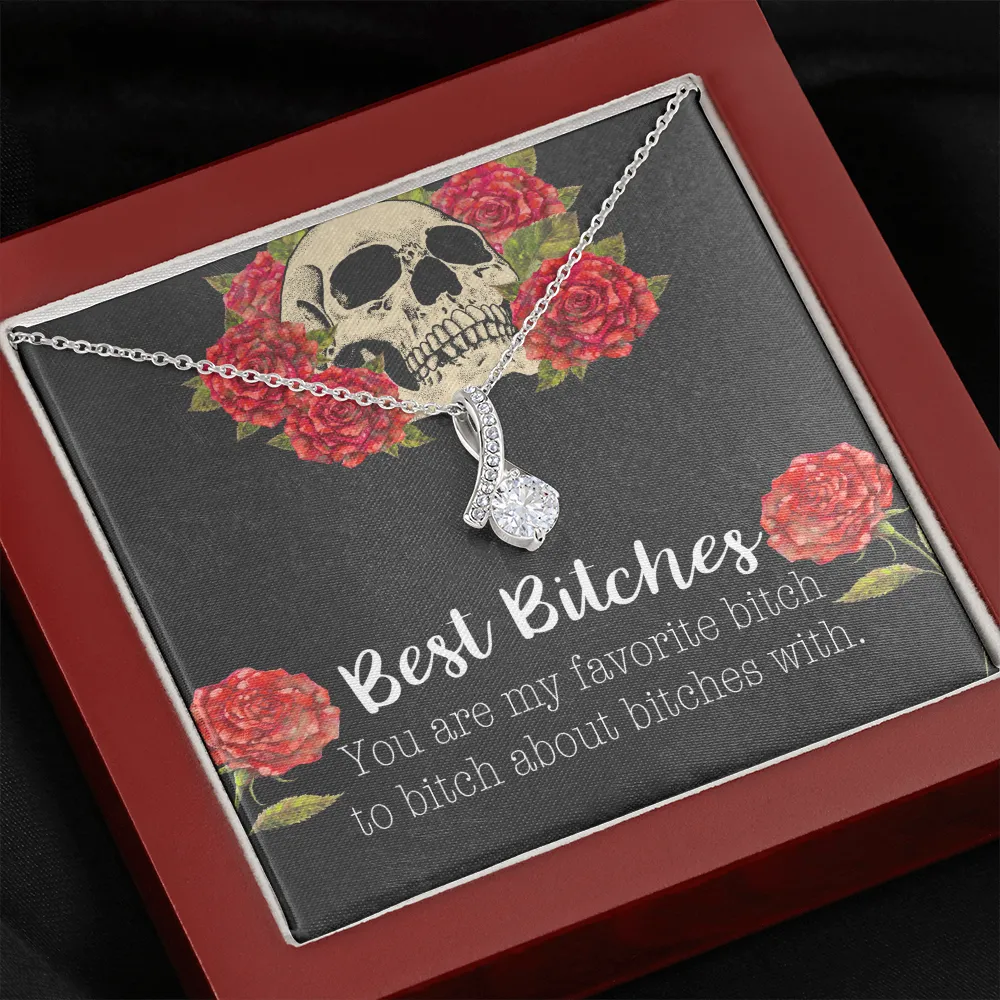 Best Bitches Skull Alluring Beauty Necklace