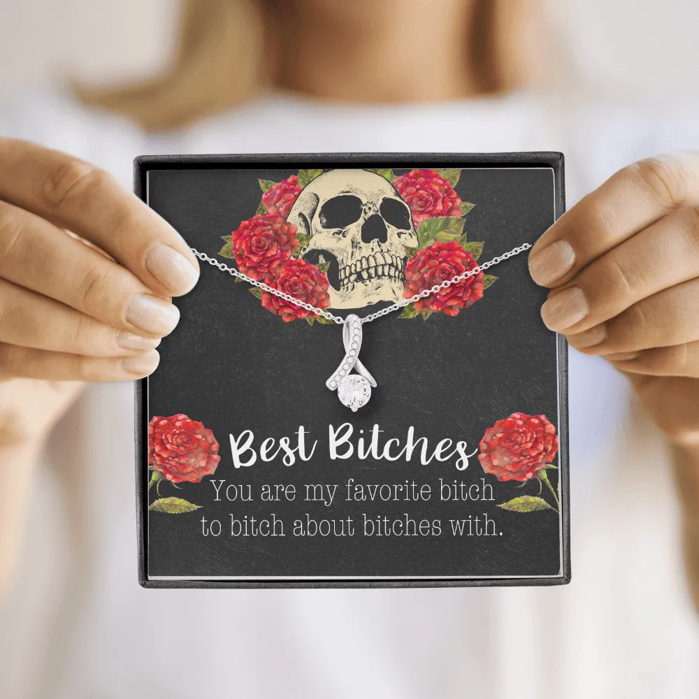 Best Bitches Skull Alluring Beauty Necklace