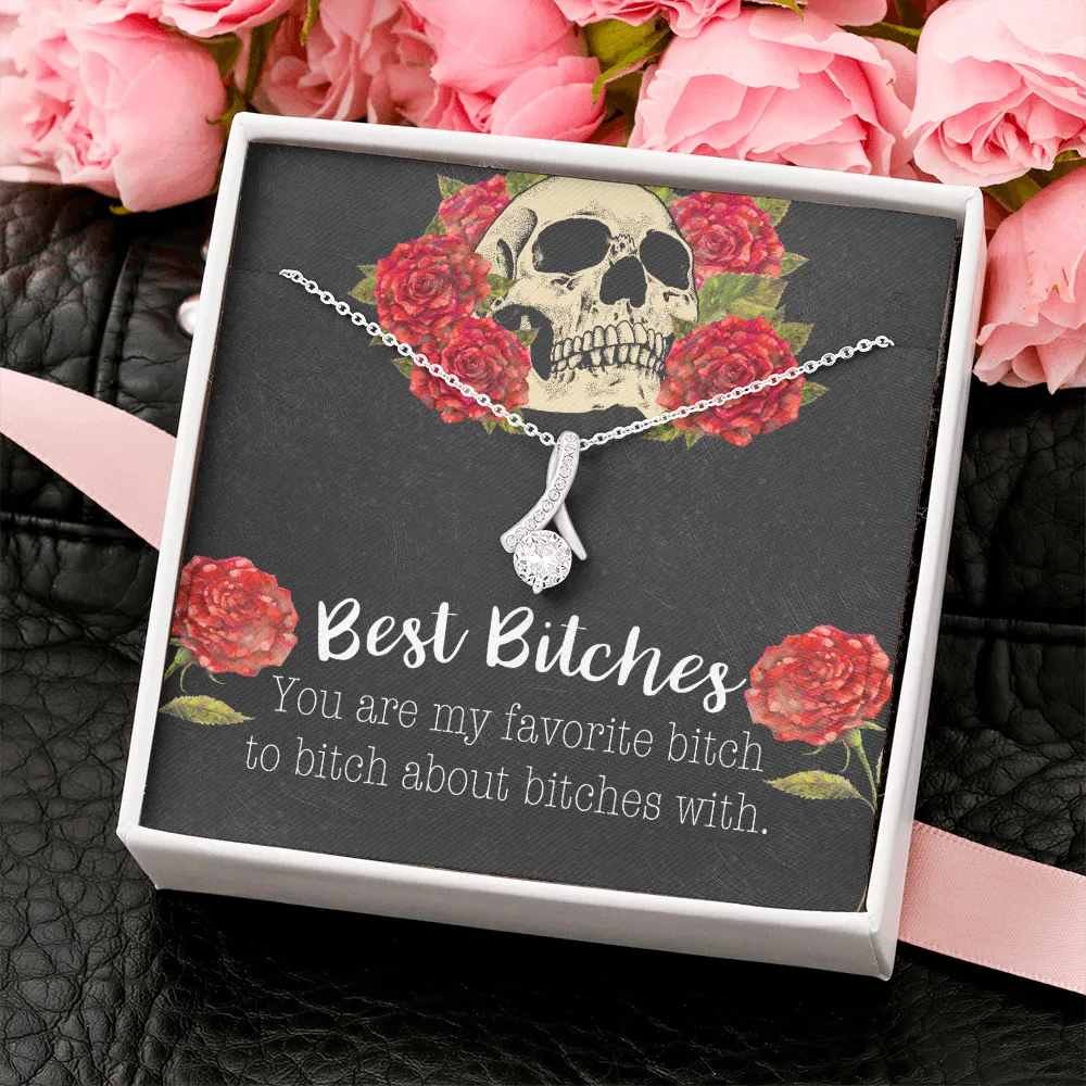 Best Bitches Skull Alluring Beauty Necklace