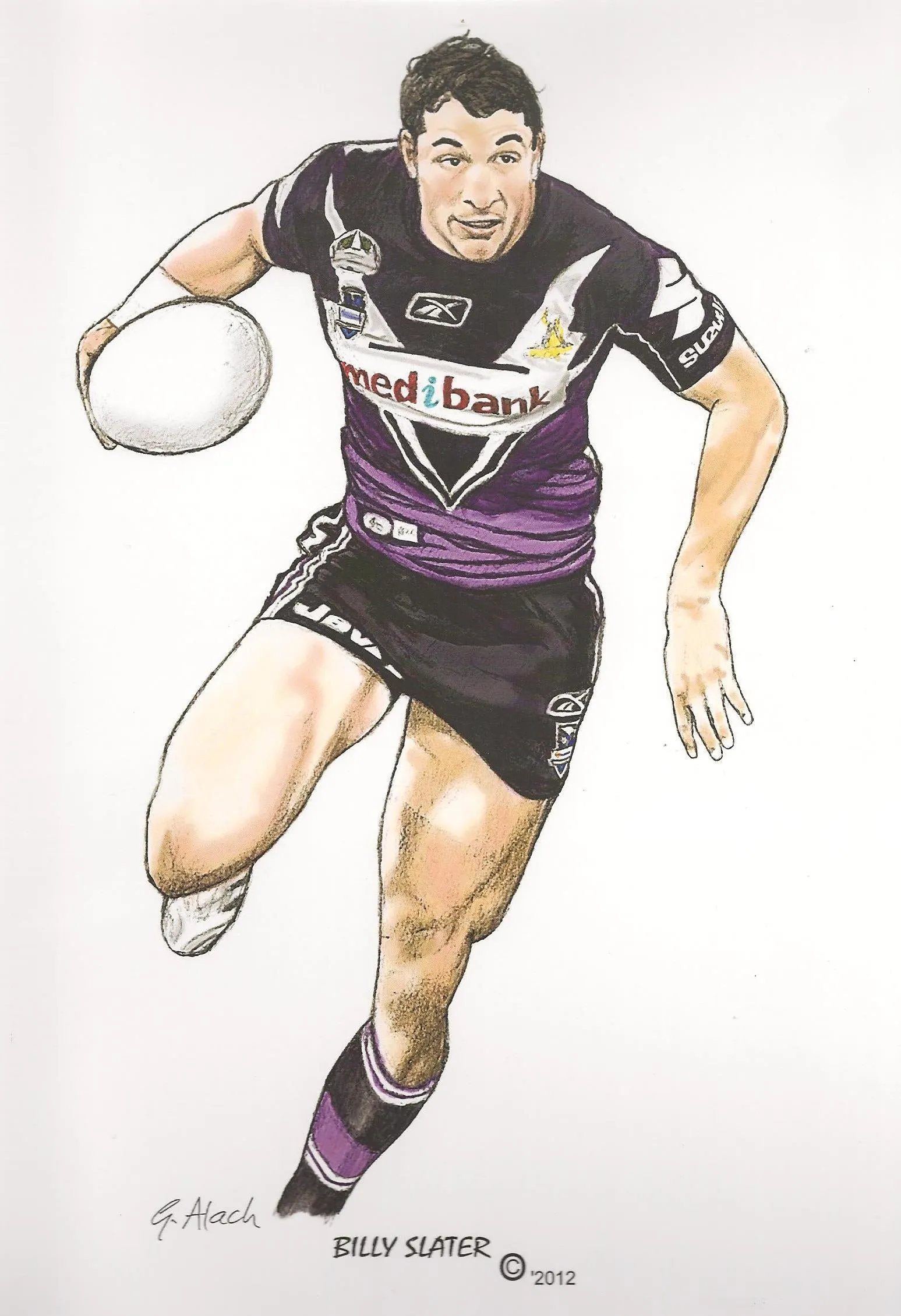 Billy Slater, GregsArt A4 Print