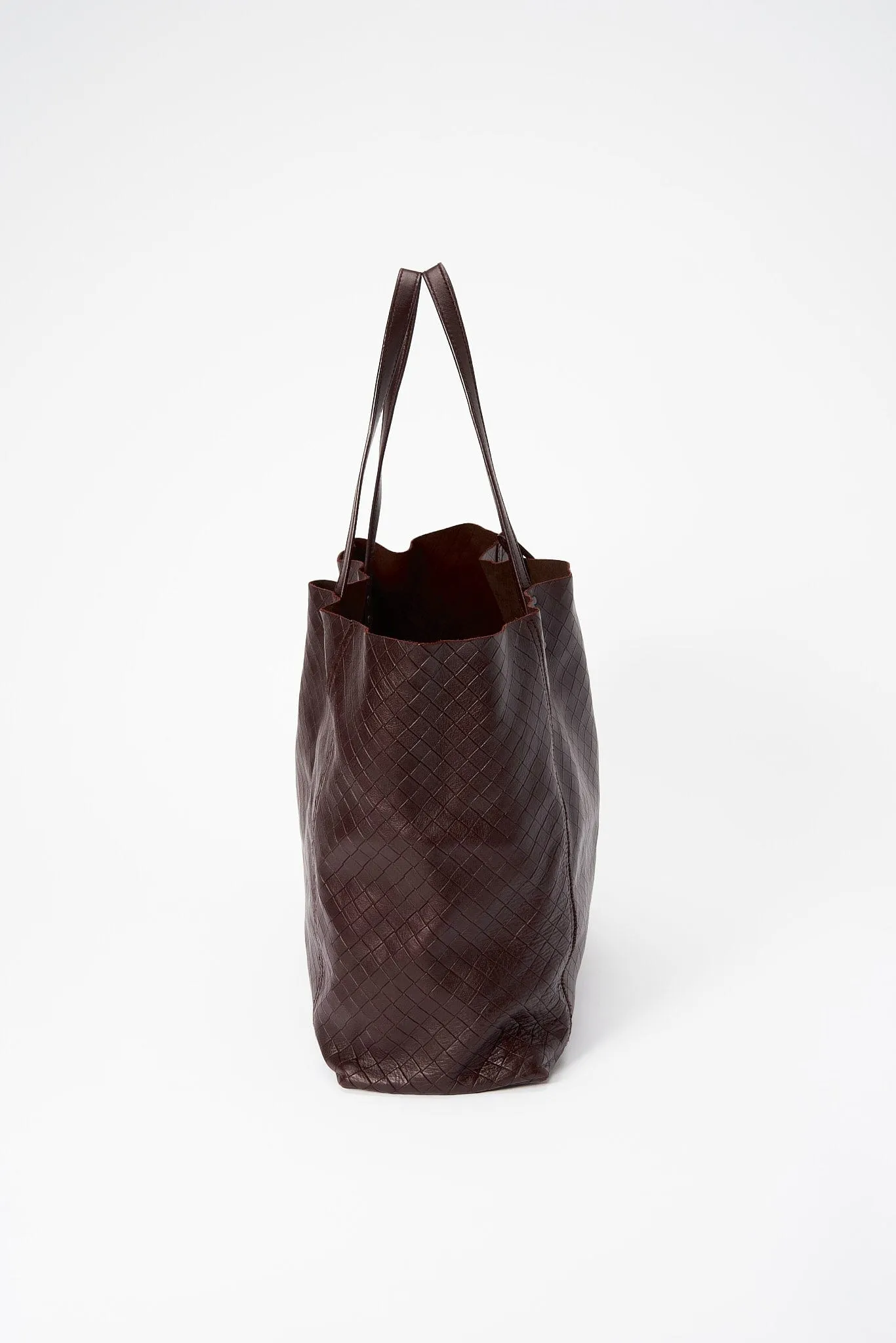 Bottega Veneta Brown Leather Tote Bag with Butterfly Charm