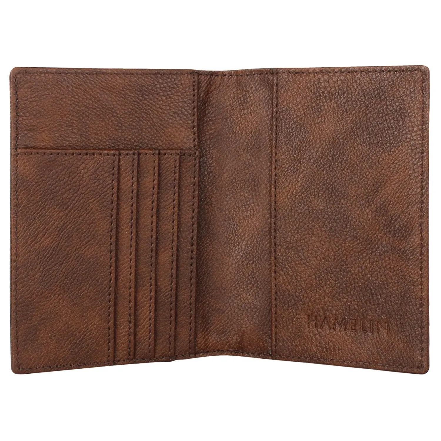 Brown - Vegan Leather Passport Holder