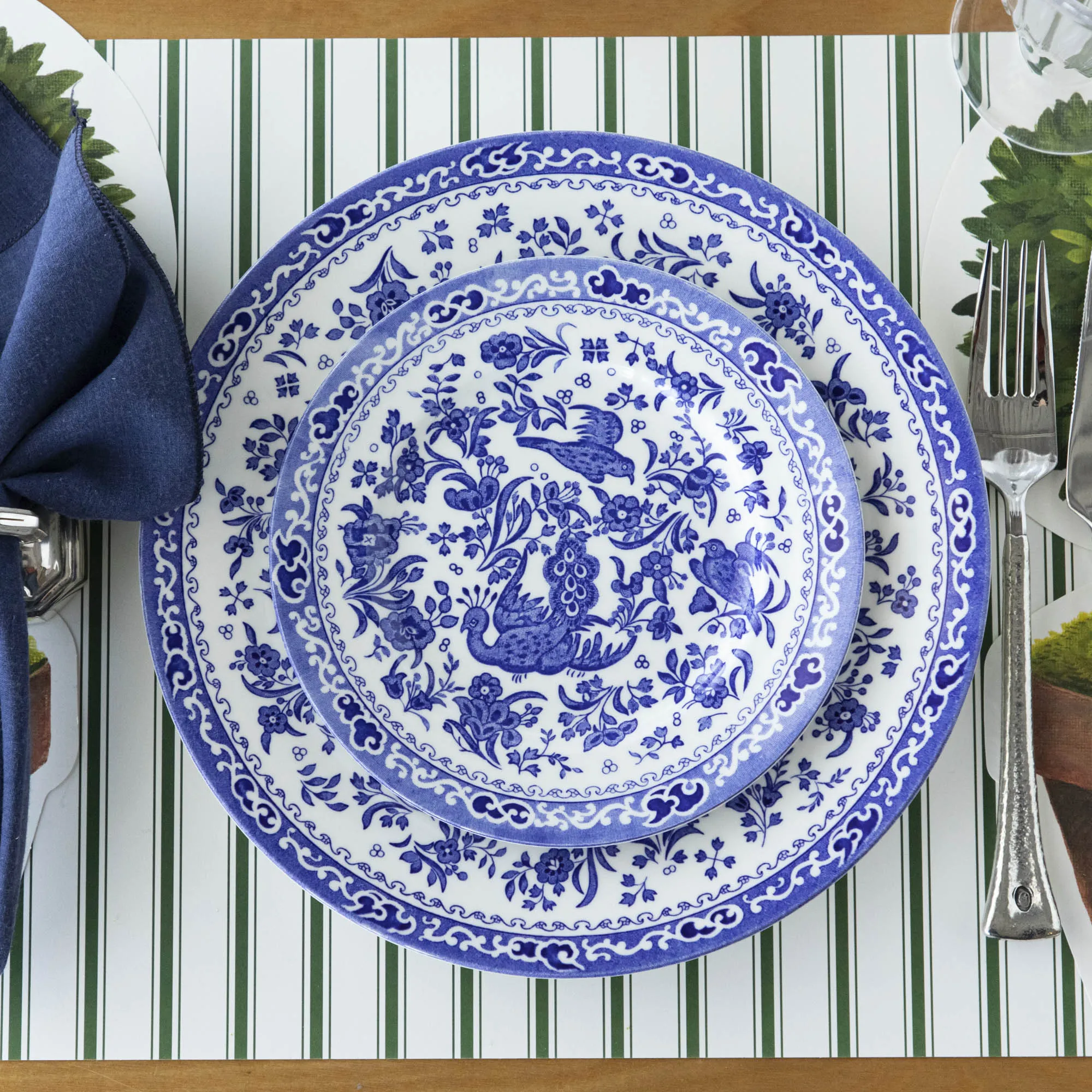 Burleigh Blue Regal Peacock Dinnerware