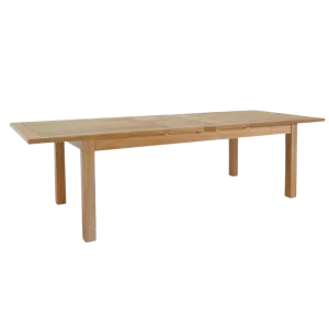 Capri Teak Rectangular Double Extension Outdoor Dining Table