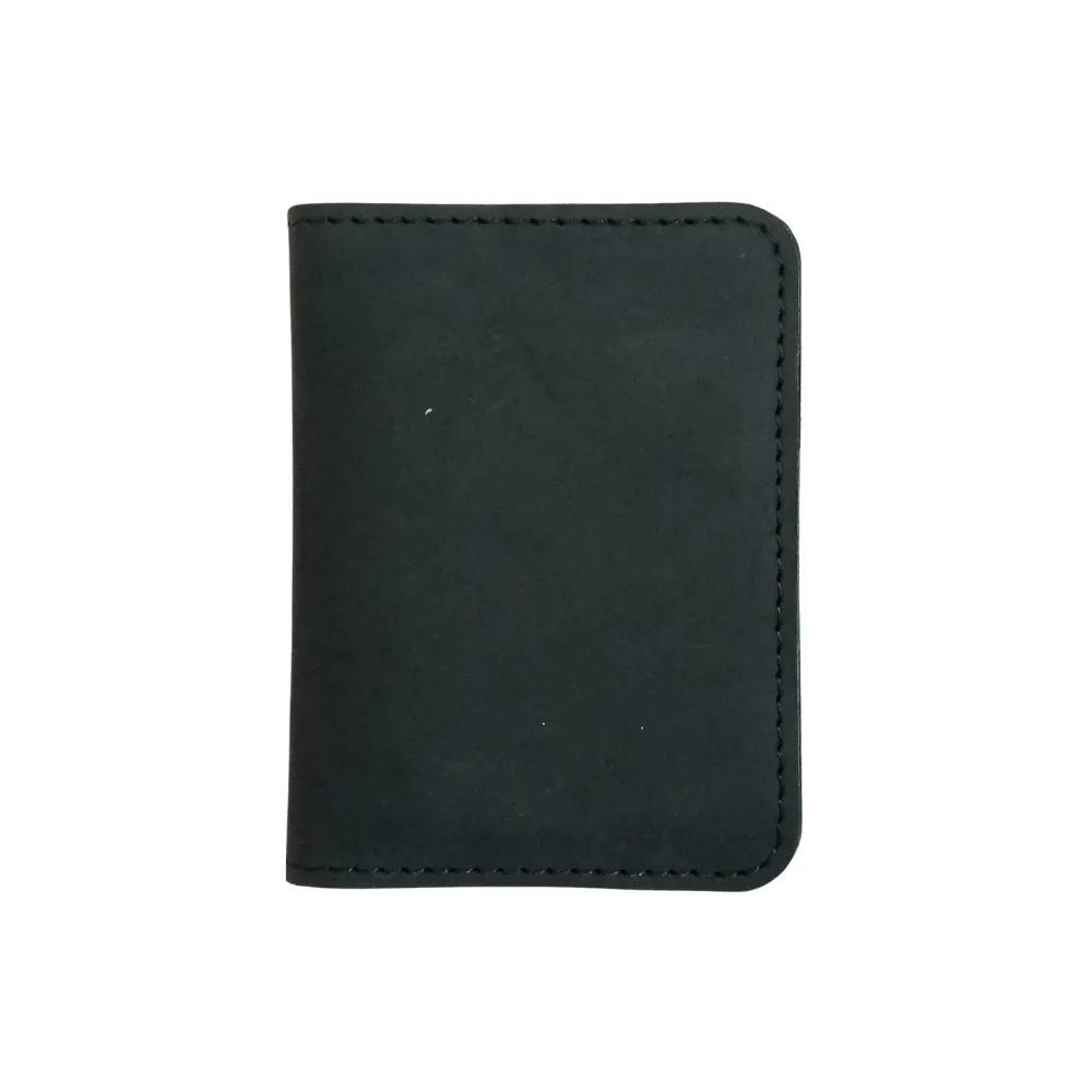 Carbon Leather Bifold Card Holder - Mini Wallet