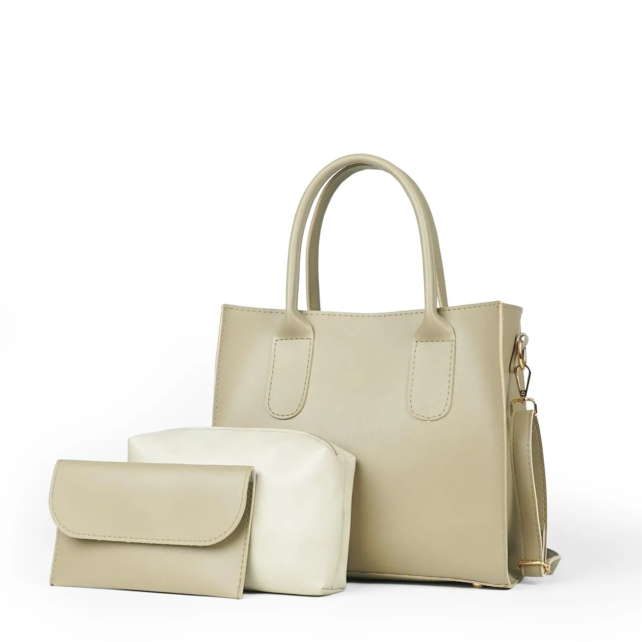 catchy bag set of 3 beige