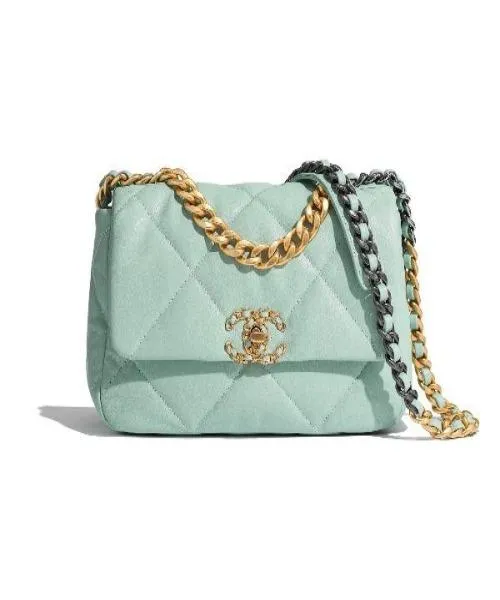 Chanel 19 Maxi Flap Bag Sky Blue