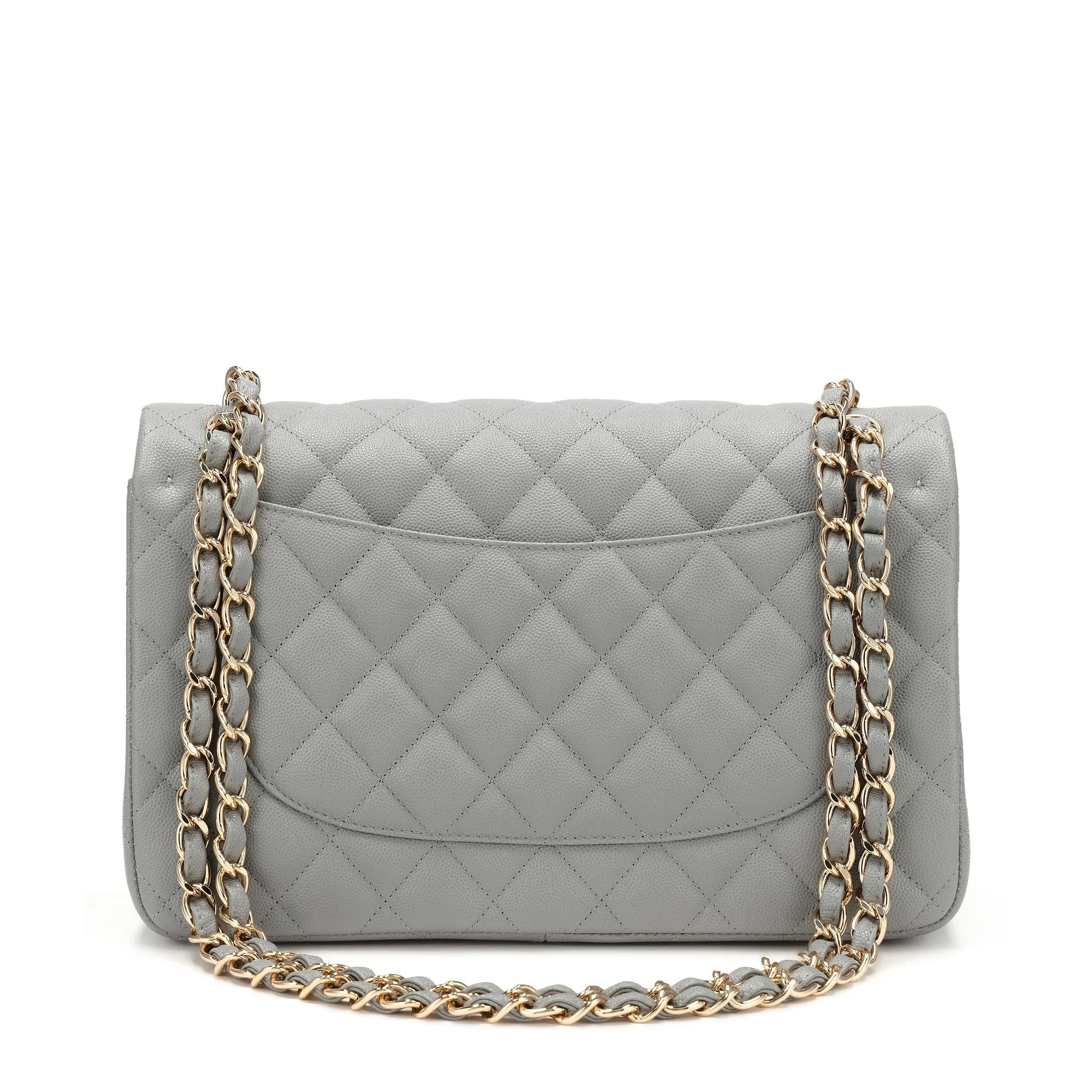 CHANEL CLASSIC  QUILTED CAVIAR JUMBO DOUBLE FLAP BAG