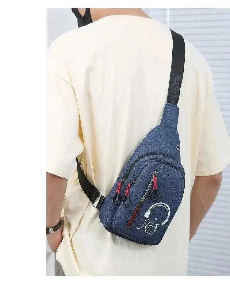 Chest Bag Casual Fashion Crossbody | Water-Resistant Fabric - MCB004