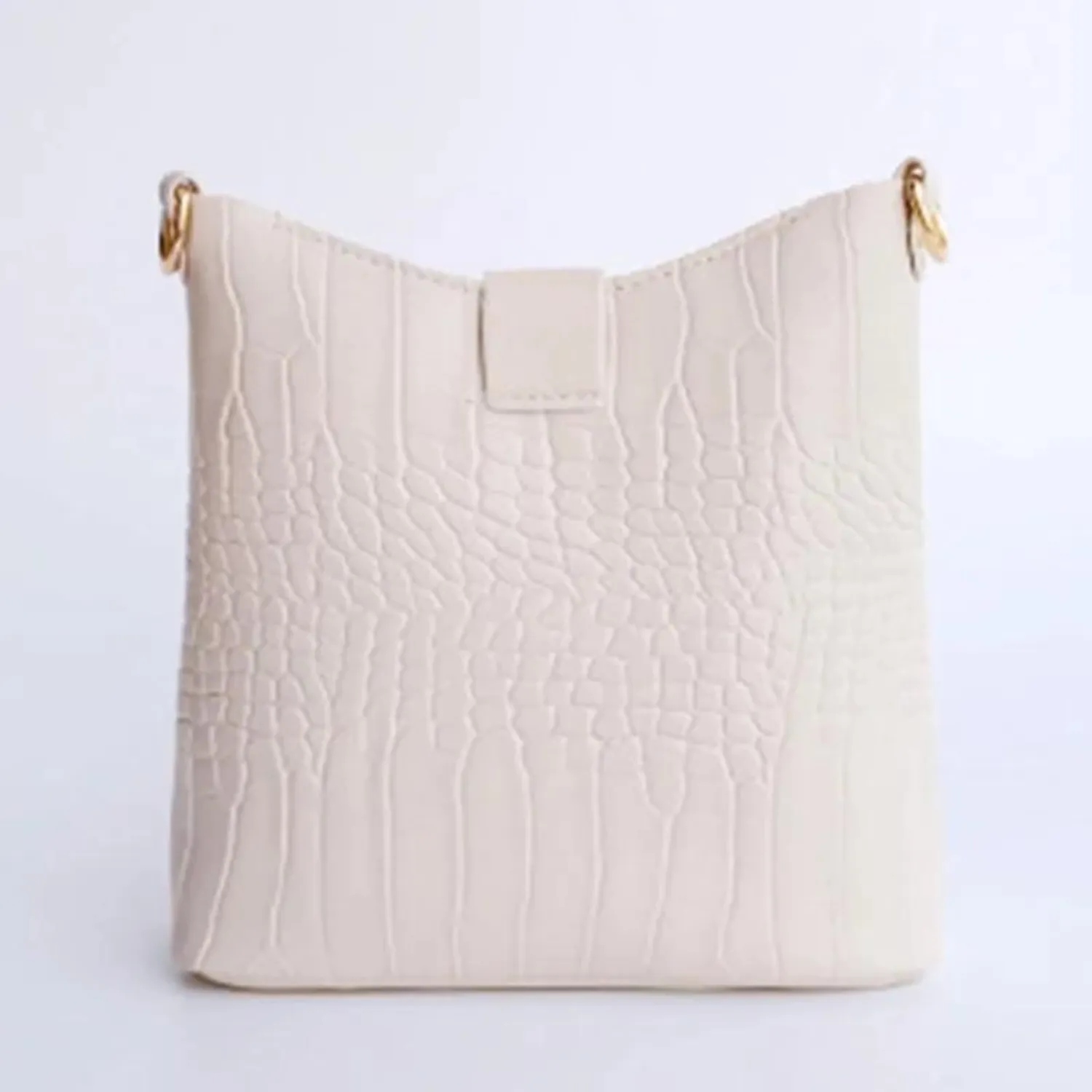 Chic Crocodile-Pattern Crossbody Bag