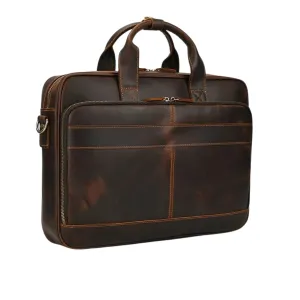 Classic Leather Laptop Briefcase - Professional and Versatile