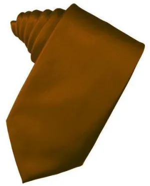 Cognac Luxury Satin Necktie