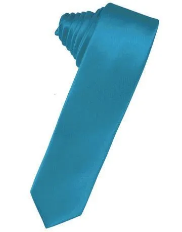 Cornflower Luxury Satin Skinny Necktie