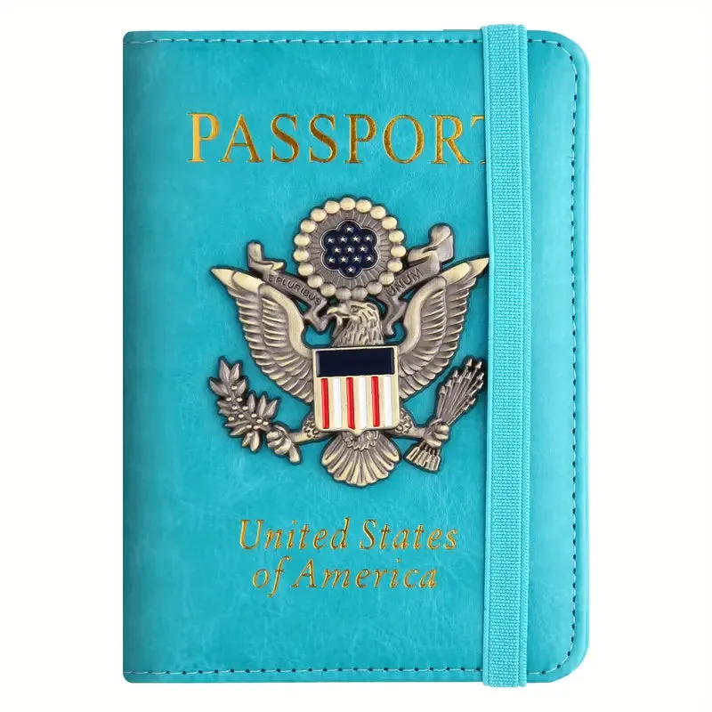 Creative Passport Holder Cover With 3D Metal Badge