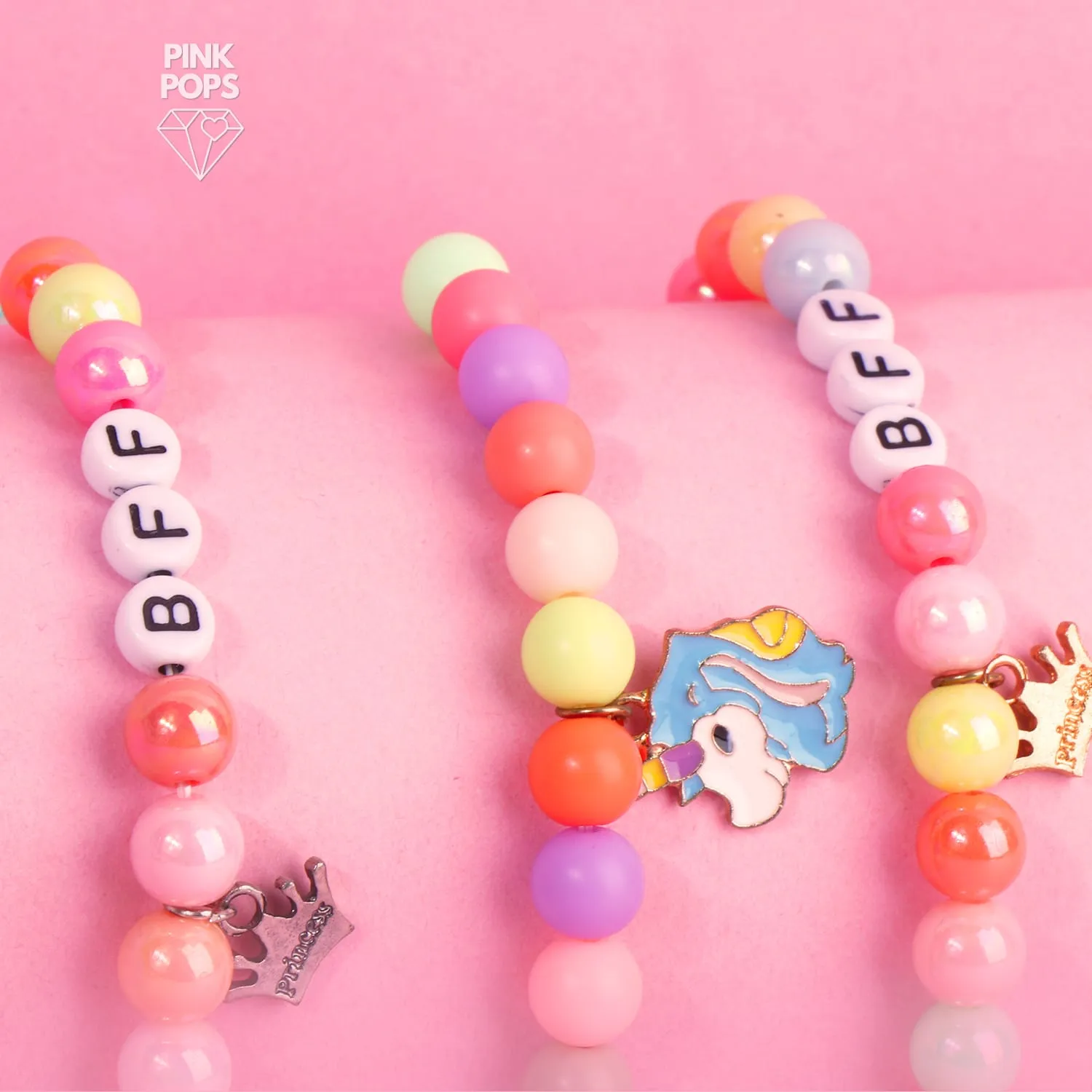 Crown Unicorn BFF Beads Bracelet