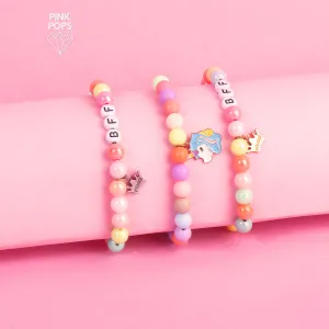 Crown Unicorn BFF Beads Bracelet