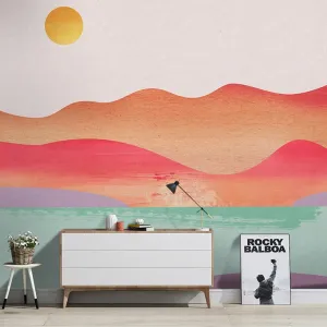 Custom Mural Wallpaper Nordic Color Artistic Landscape (㎡)