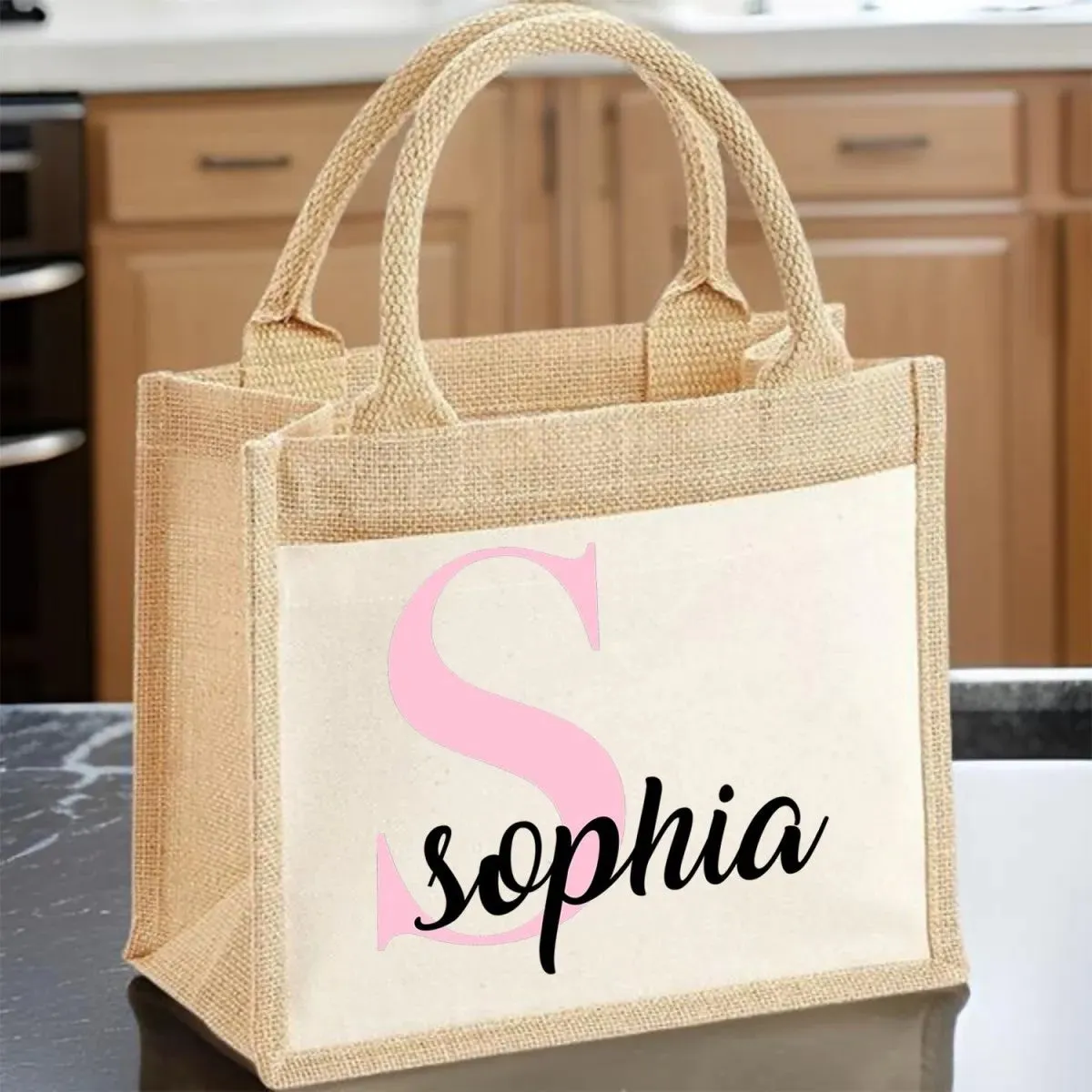 Customised Monogram Tote Bag - Birthday - Christmas Gift - For Her - Eco-Friendly