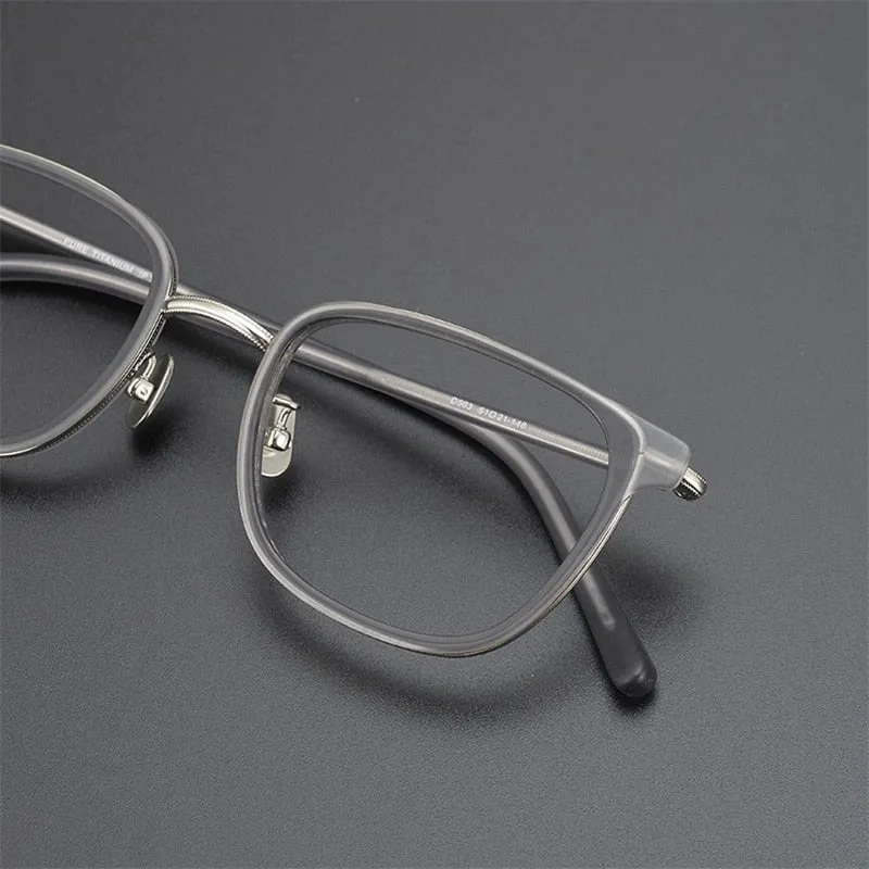 D563 Titanium Acetate Optical Eyeglasses Frame Myopia Glasses For Men and Women artistic Retro Glasses Frame