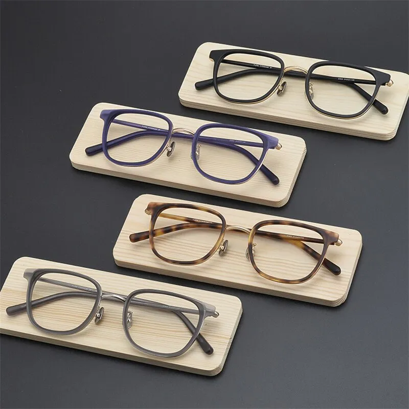 D563 Titanium Acetate Optical Eyeglasses Frame Myopia Glasses For Men and Women artistic Retro Glasses Frame