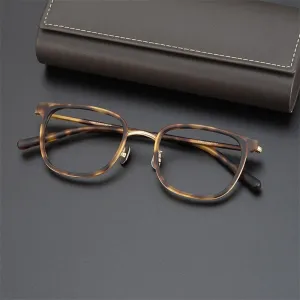 D563 Titanium Acetate Optical Eyeglasses Frame Myopia Glasses For Men and Women artistic Retro Glasses Frame