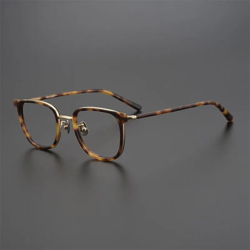 D563 Titanium Acetate Optical Eyeglasses Frame Myopia Glasses For Men and Women artistic Retro Glasses Frame