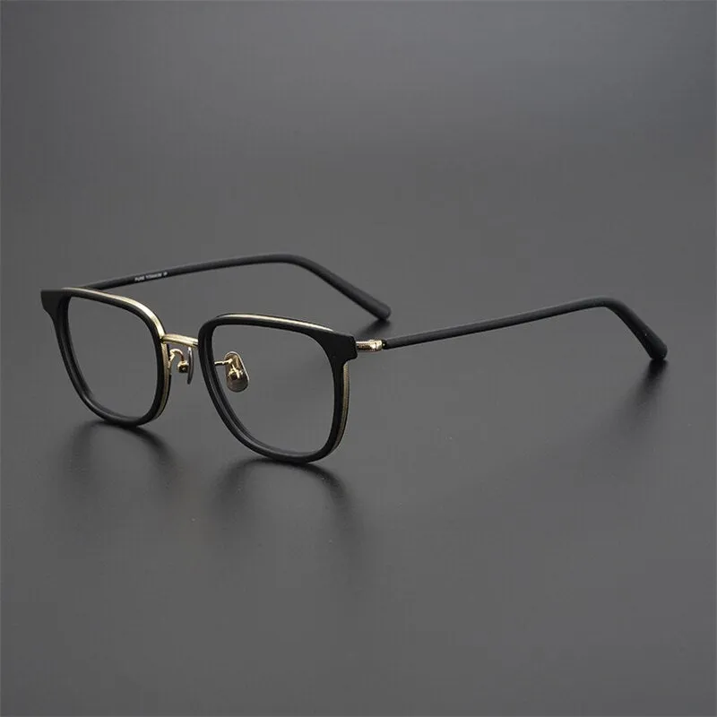 D563 Titanium Acetate Optical Eyeglasses Frame Myopia Glasses For Men and Women artistic Retro Glasses Frame