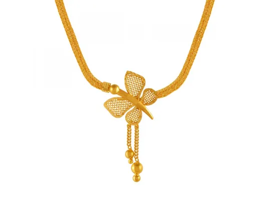 Dainty Butterfly Designer Lightweight 22k Gold Jewellery Set