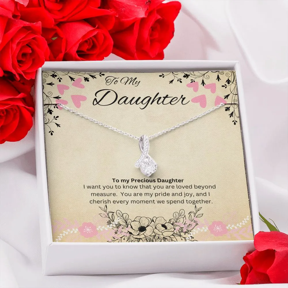 Daughter - Alluring Ribbon Beauty Necklace