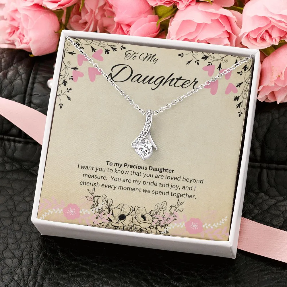 Daughter - Alluring Ribbon Beauty Necklace