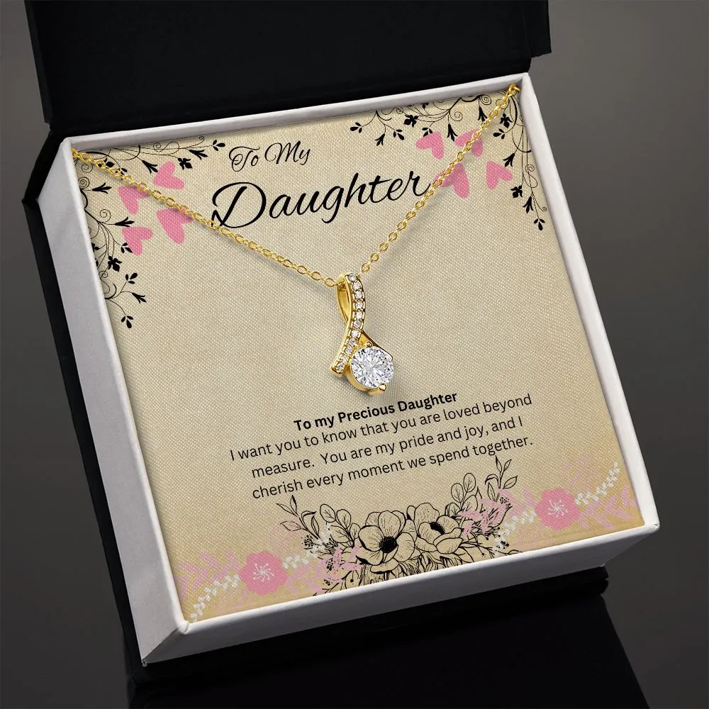 Daughter - Alluring Ribbon Beauty Necklace