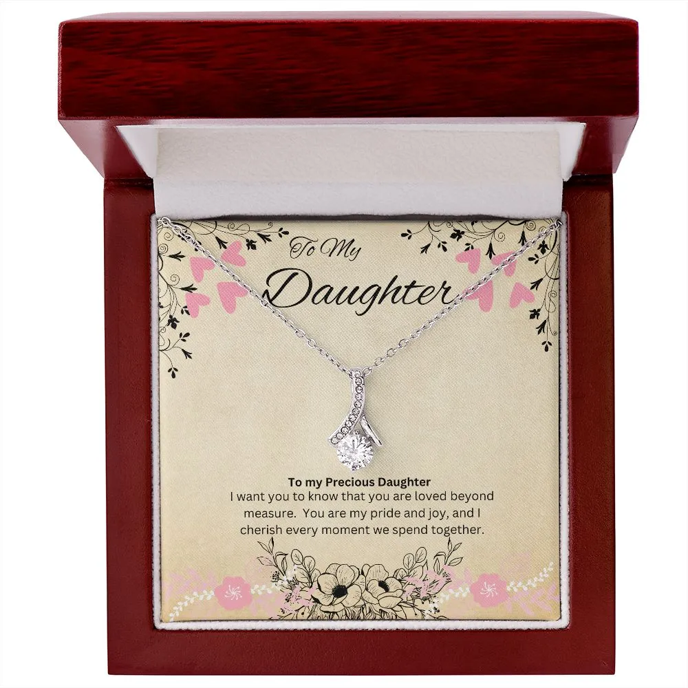 Daughter - Alluring Ribbon Beauty Necklace