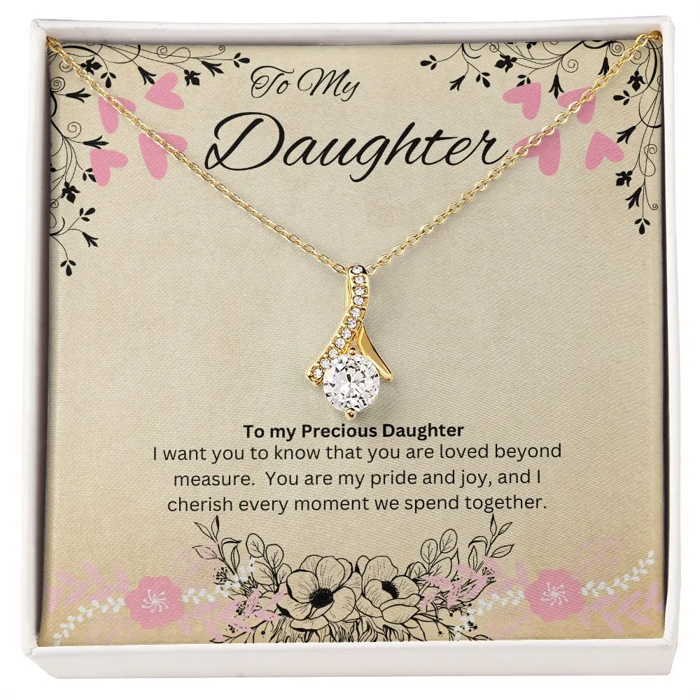 Daughter - Alluring Ribbon Beauty Necklace